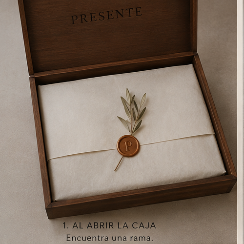 Paso 1: Al abrir tu Presente, una rama natural recibe los sentidos